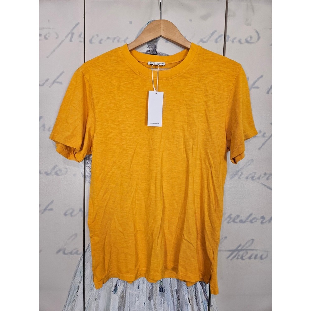 Cotton‎ Citizen Standard Tee Orange Slub Cotton Crew Neck Shirt M USA